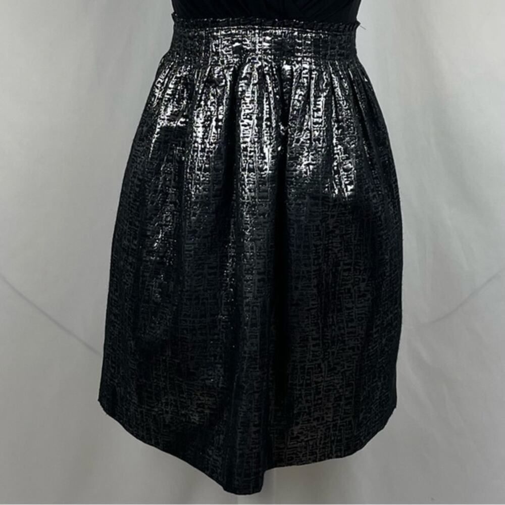 Max & Cleo Black Metallic Silver WhimsiGoth Dress NWOT Size 2 - Picture 4 of 13